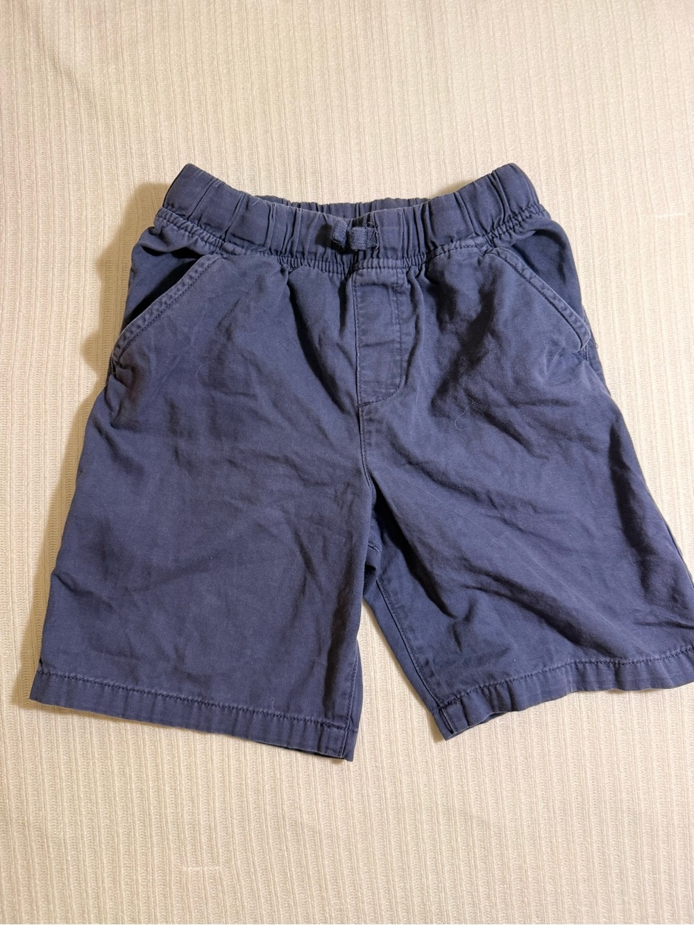 Classic Navy Elastic-Waist Kids Shorts